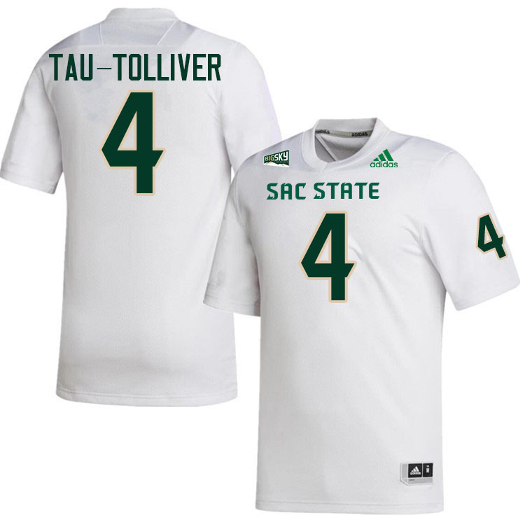 Elijah Tau-Tolliver SAC State Jersey,Sacramento State Hornets #4 Elijah Tau-Tolliver Jersey-White